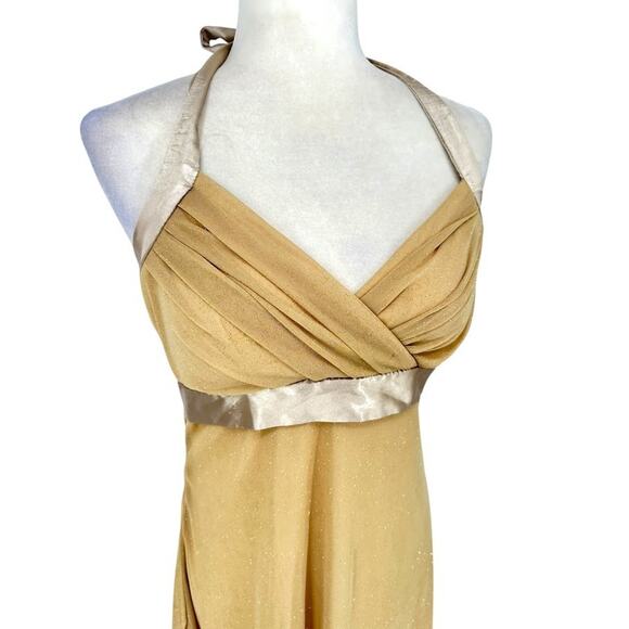 Three Pink Hearts Trixxi Dress M Y2K Fairy Gold Sparkly Babydoll Holiday Party - Picture 4 of 8